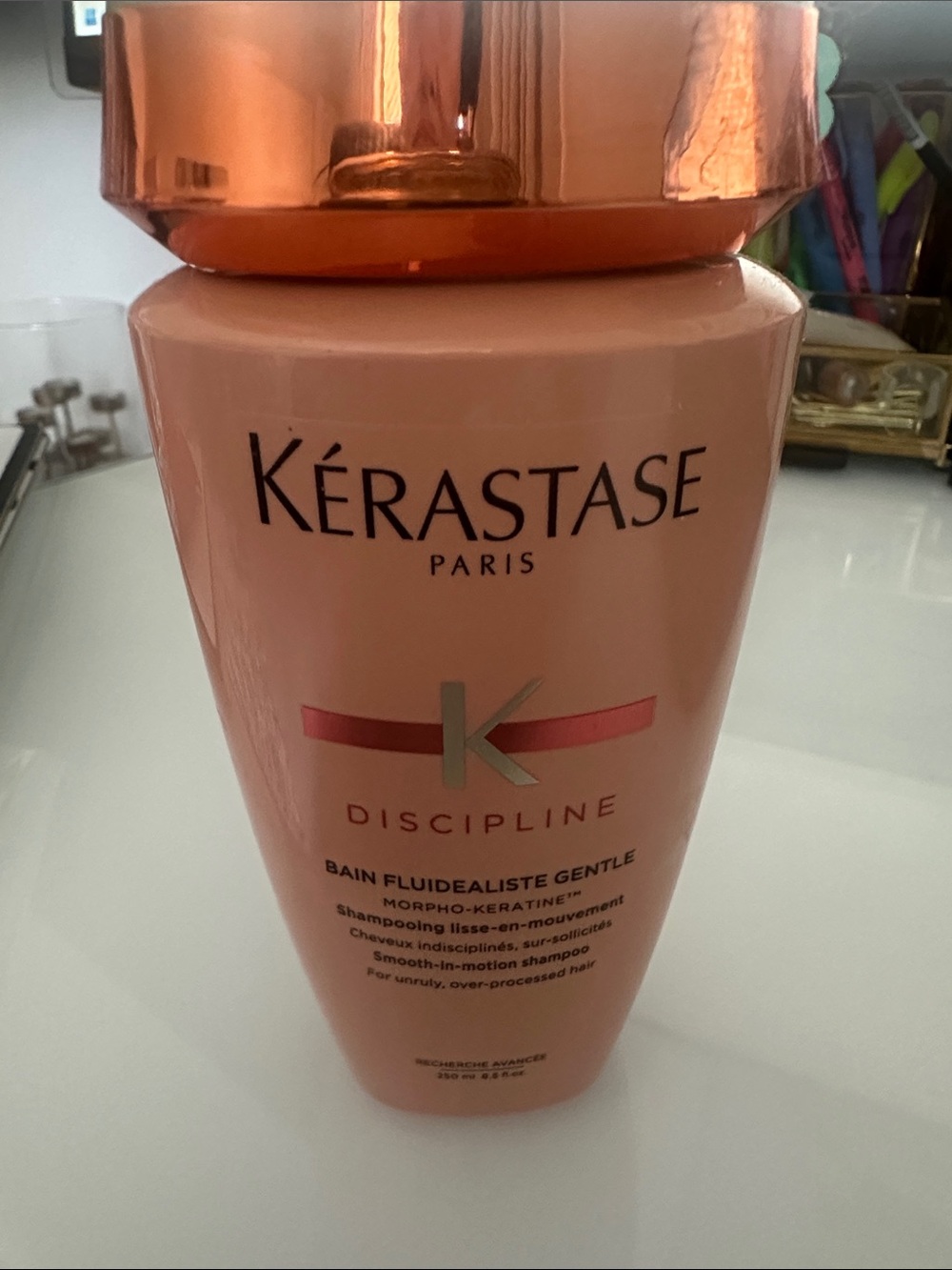 Kerastase Discipline Shampoo - Peach Bottle with Rose Gold Cap